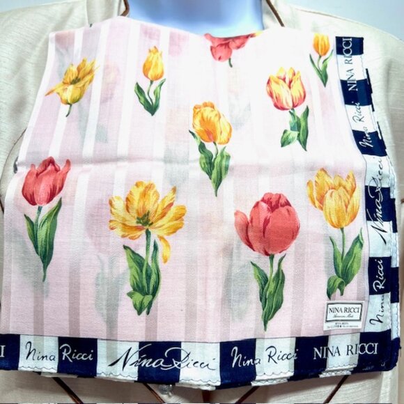 BUNDLE 4:  YSL--NINA RICCI-JP  -A.O. AtsukiScarf/Handker Cotton/Silk 25" 19"(88 - Picture 9 of 16